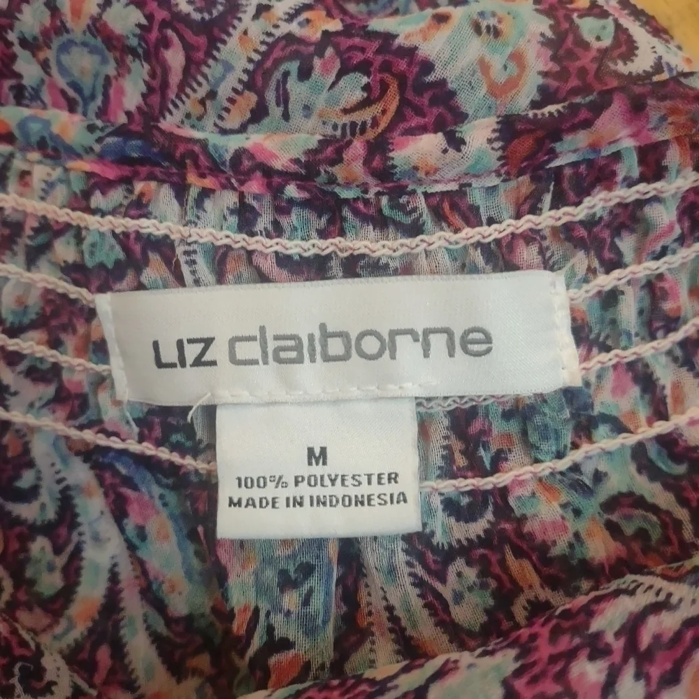 Liz Claiborne women's size medium blouse shirt top - Picture 6 of 6